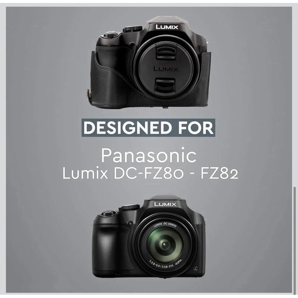 MegaGear Panasonic Lumix DC-FZ80, FZ82 Ever Ready Leather Camera Case